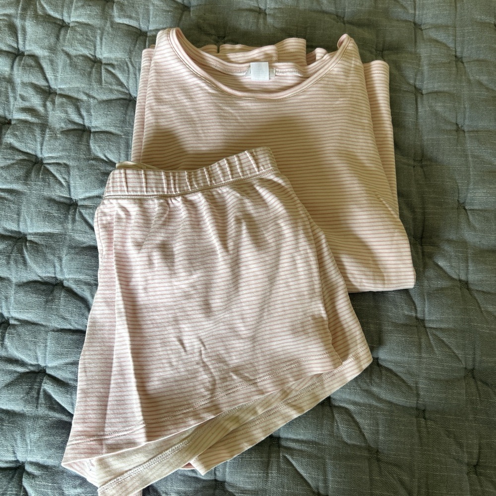Striped Cream Pajama Set